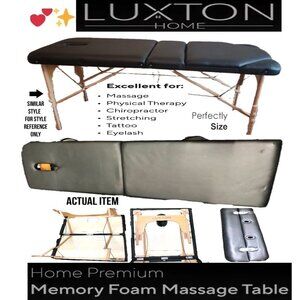 🛑 LUXTON Home ➕ MASSAGE TABLE Memory Foam Folding Portable Travel 💸BUY NOW‼️